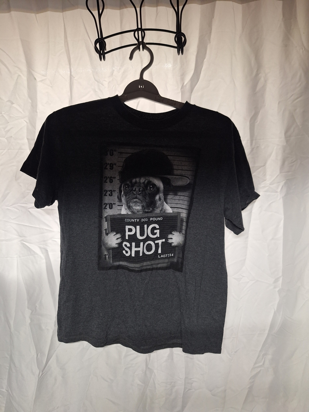 Fifth Sun Black & Gray 'Pug Shot' Graphic Dog T-Shirt